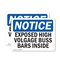 Signmission Exposed High Voltage Buss Bars Inside OSHA Notice Sign, Vinyl Decal, 18in W x 12in L, 2PK OS-2PACK-NS-D-1218-L-12283 - alternate 1